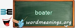 WordMeaning blackboard for boater